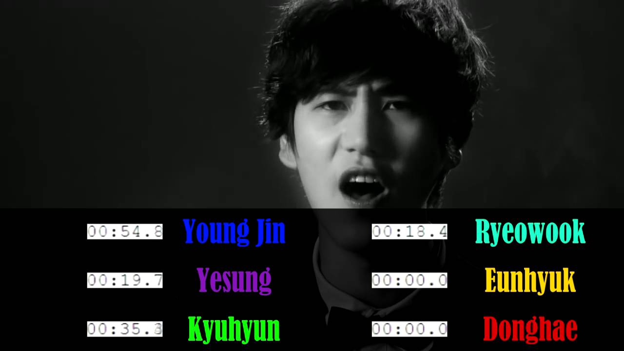 Super Junior - SORRY SORRY ANSWER Line Distribution (Color Coded ...