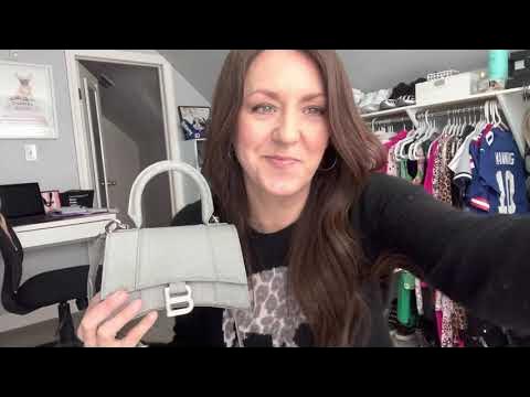 Base Blu luxury handbag unboxing Balenciaga Wheel XS Drawstring Bucket Bag  Try on(with subtitles） 