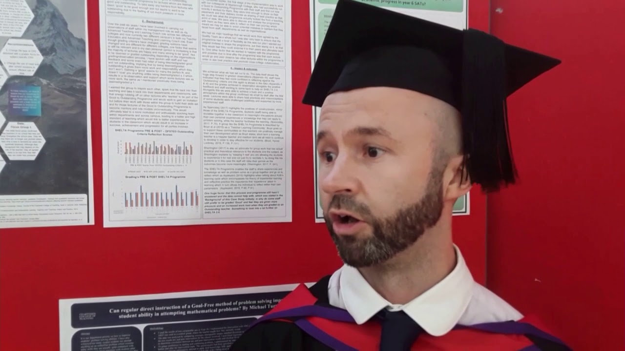 SET member Phil Green celebrates at the Chartered Teacher Graduation Ceremony training force