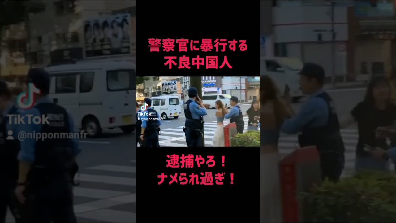 Des chinoises se battent avec des policiers japonais
