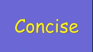 Concise meaning