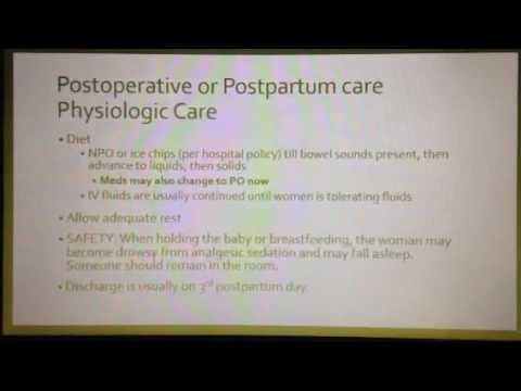 Post-op C-Section Nursing Care 