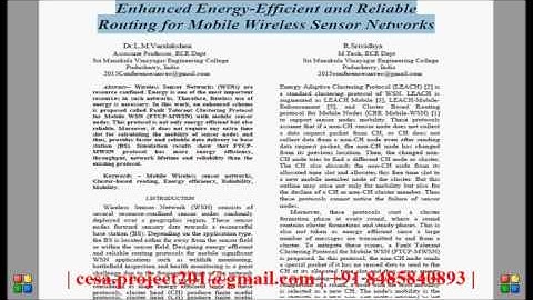 E2R2 Energy Efficient and Reliable Routing for Mobile Wireless Sensor Networks