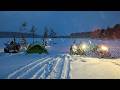 Eiscamping in der schwedischen Wildnis