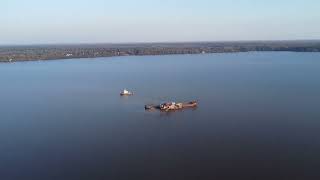 Угличское водохранилище (река Волга) с высоты птичьего полета