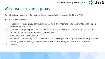 DHIS2 Server Admin Workshop -  Reverse Proxy