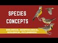 Species concepts biological morphological ecological phylogenetic