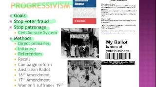 Progressivism Slide 2 Political Progressivism