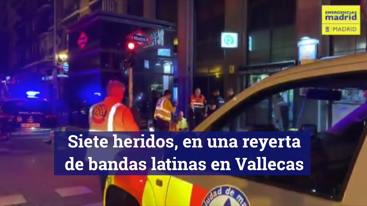 Siete heridos en una reyerta de bandas latinas en Vallecas - YouTube