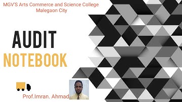 TYBCOM |Sem-I |AUDIT |Ch.1 |AUDIT NOTEBOOK