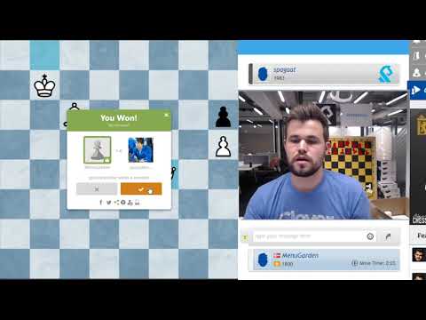 GM Magnus Carlsen Plays Blitz Chess on Twitch Stream