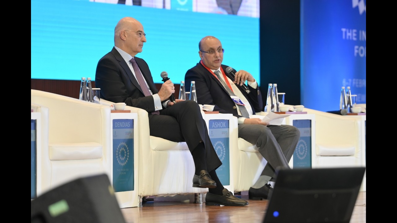 India EU Forum 2026 | Συζήτηση Ν.Δένδια και Ashok Malik