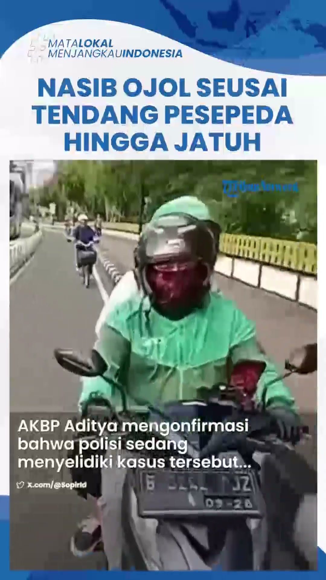 Driver Ojol Viral yang Tendang Pesepeda hingga Jatuh Kini Dinonaktifkan, Polisi Telusuri Kasus