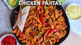 Healthy Mexican Chicken Fajitas | Easy Chicken Fajita Wraps | Homemade Fajita Seasoning Mix