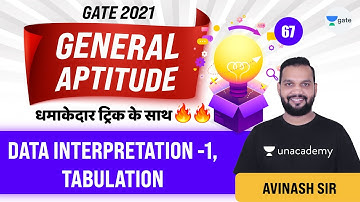 Data Interpretation , Tabulation-1 | Basic Concept | General Aptitude | L:67 | GATE CE