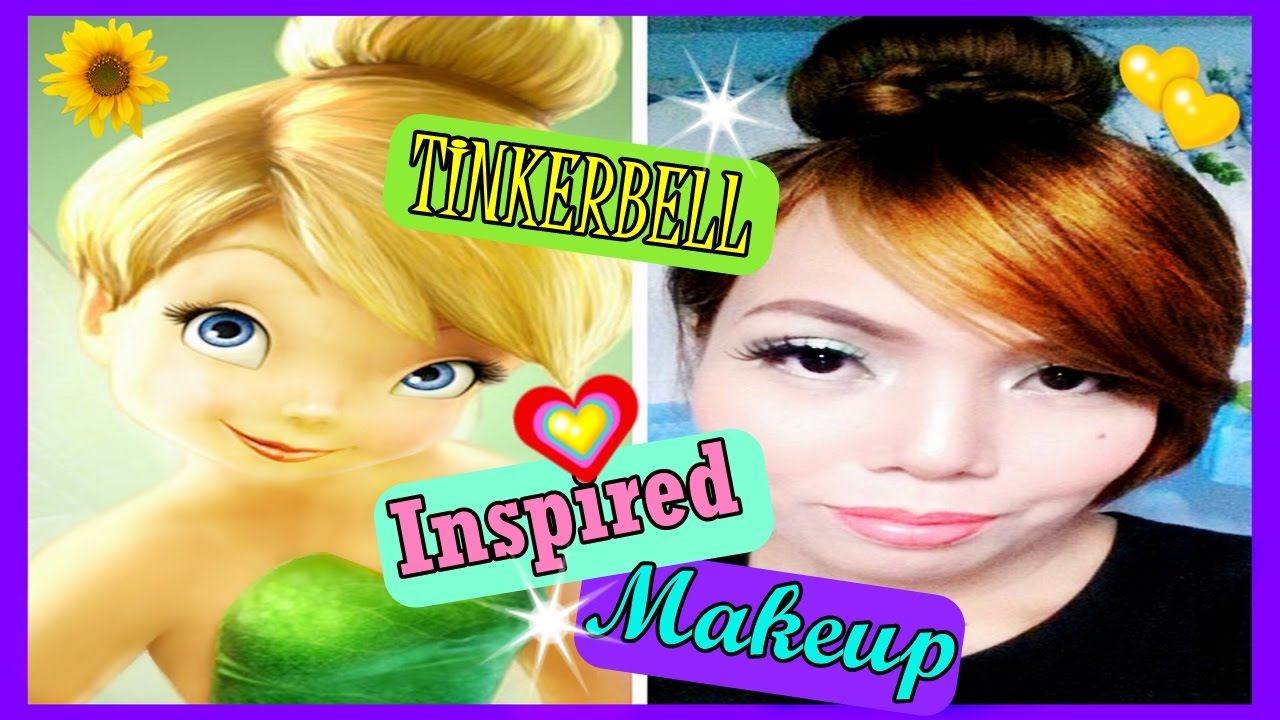 Tinkerbell Inspired Hair And Makeup TUTORIAL YouTube