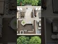 One Bedroom Studio Apartment 3D Floor Plan | Small Space Idea #smallhome #cutehouse