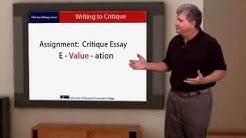 How to Write a Critique Essay (An Evaluation Essay_  - Durasi: 9:26.  How to Write a Critique Essay (An Evaluation Essay_  - Durasi: 9:26.