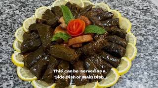 Special Warganab with turkish coffee Arabic Food