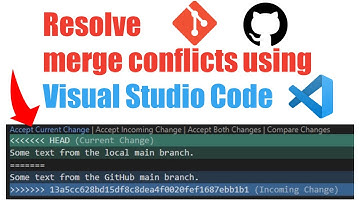 How to resolve git merge conflicts using VS Code