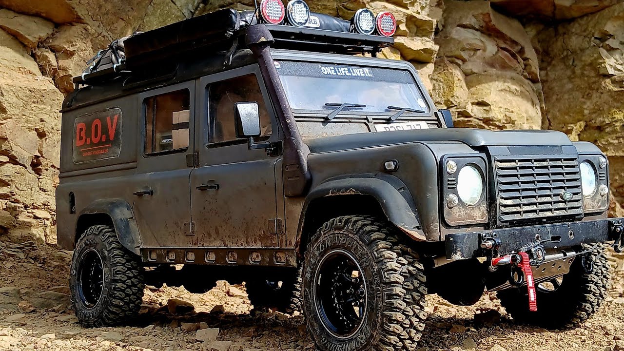 Scale Rc Land rover D110 offroad adventures.