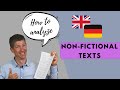 How to analyze nonfictional texts  englisch oberstufe  auf deutsch  erklrung und beispiele