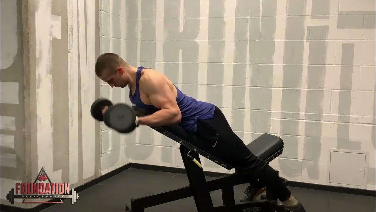Dumbbell Chest Supported Incline Bench Curls YouTube