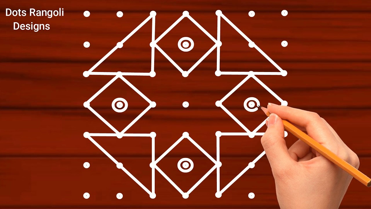 simple and elegant rangoli designs🌸Small Daily rangoli🌸Beautiful muggulu🌸Amazing kolam with 7x7 dots