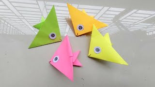 How to make origami paper fish | Paper fish craft making