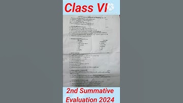 Class VI 2nd Term Question Paper 2024📝🧩#shorts #class6 #2ndterm #science #questionpaper #trending