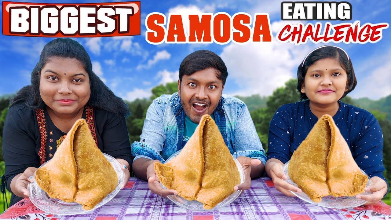 GIANT SAMOSA EATING CHALLENGE | BIGGEST SAMOSA EATING COMPETITION