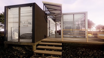 Modern 800 SQ Ft Shipping Container Home Virtual Tour