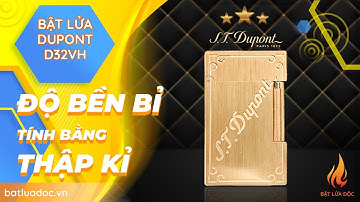Hộp Qụet Bật Lửa Dupont D32VH Khắc Chìm Hoa Văn Và Logo Thương Hiệu