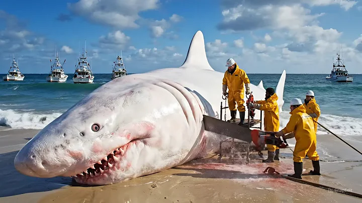 Facing a 1,500KG Giant Shark – How Fishermen Make Millions from Deep-Sea Commercial Shark Fishing