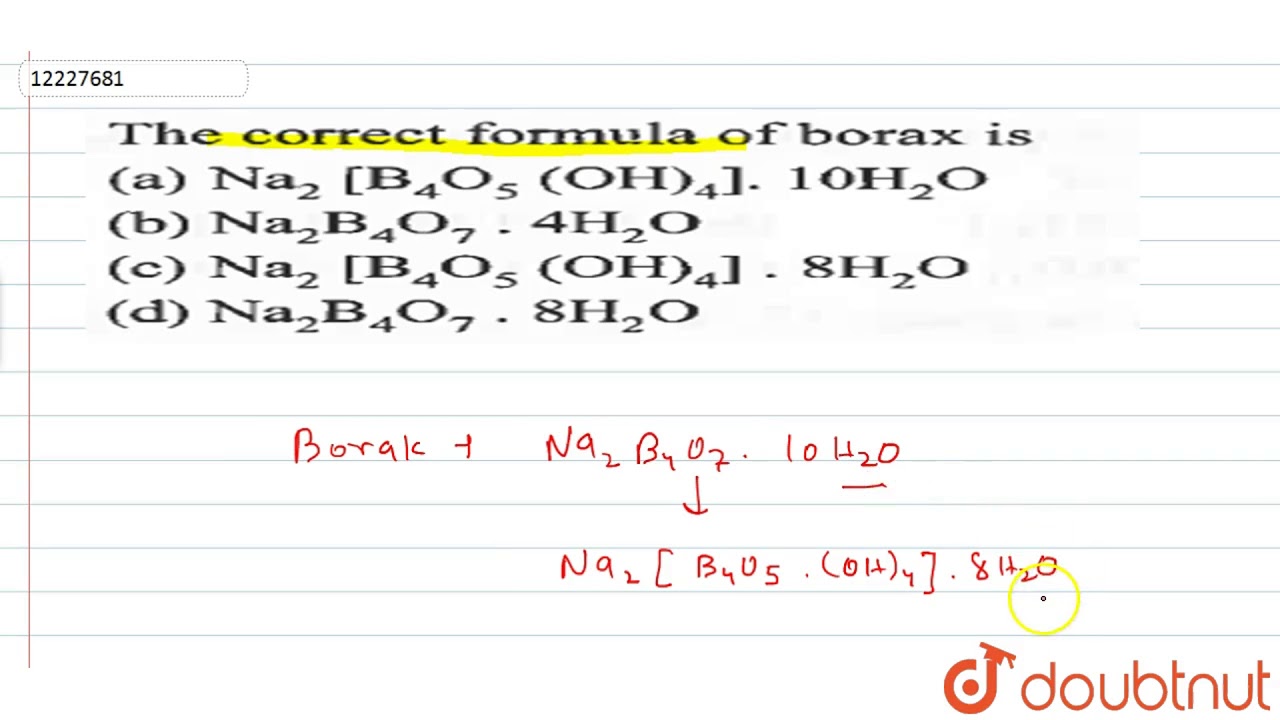 What is Borax Formula - What is Borax?, Chemical Formula for Borax (sodium  borate)