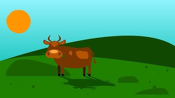 Adobe Animate #66: Easy to Make Shadow - Drawing & Animating a Cow Character
