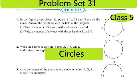 Problem Set 31 Class 5th Math Chapter 7 Circles / Problem Set 31 / Standard 5th / Maharashtra Board