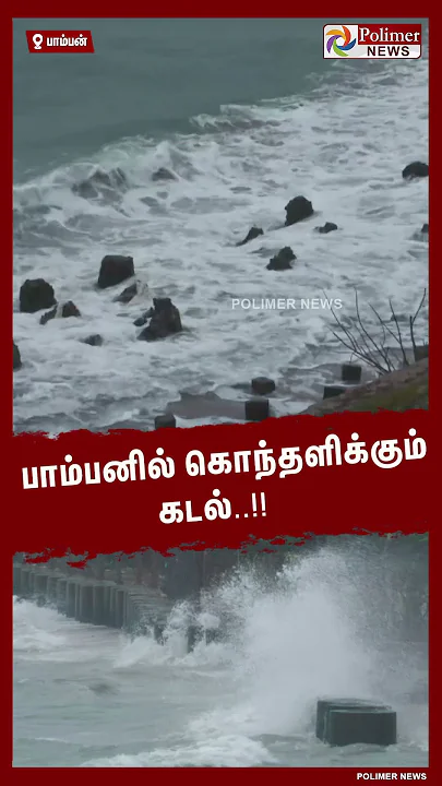 பாம்பனில் கொந்தளிக்கும் கடல்..!!  #shorts