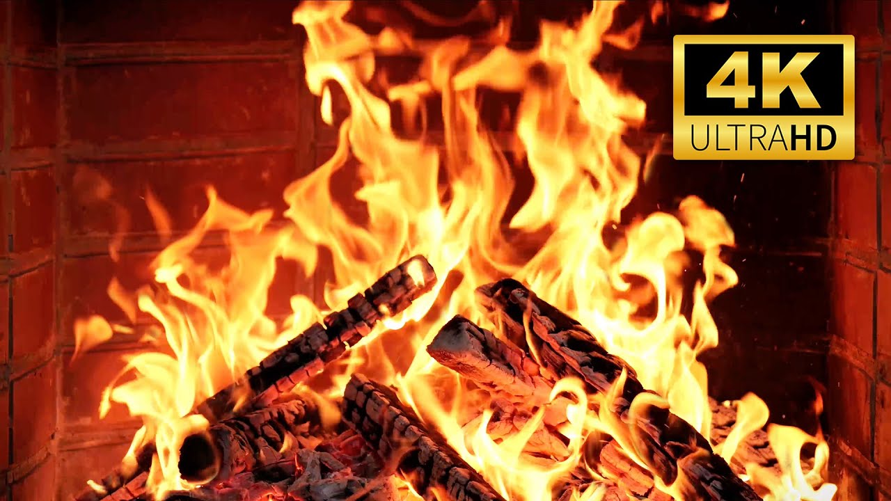 🔥 Cozy 4K Fireplace (12 HOURS) | Warm Crackling Fire for Sleep & Relax