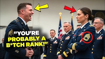 Sergeant vroeg grappend naar rang, totdat hij verstijfde van angst toen ze zei: "4-sterrengeneraal"