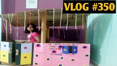 Priyanshi ki New  cardboard Home Ban  Gaya☺️| Vlog #350 | #babinayoutuber #learnwithpriyanshi