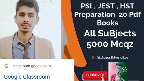 PST , JEST , HST Pdf Books And Mcqz | Free For You in Google Class Room |