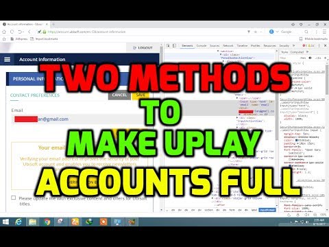 Change Email Of Uplay Account Without Mail Access | Two Methods To Make Uplay Account Full | 2017