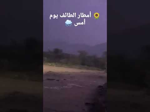 أمطار الطائف يوم أمس