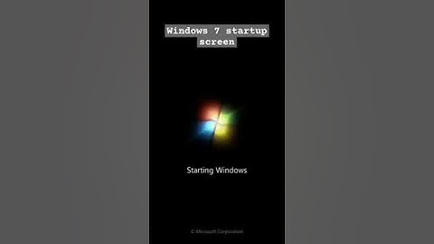Windows 7 Startup screen #windows7 (NO SOUND)