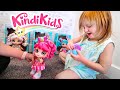 PRETEND PLAY with MOM!! Shopping Routine with my new Kindi Kids toys!