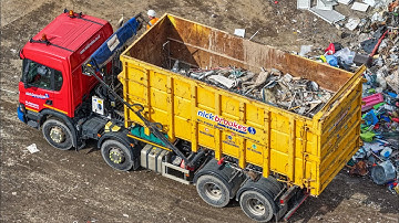 Scrap Yard Giants at Work! Crushing Cars, Shredding Metal & Recycling Plastics ♻️