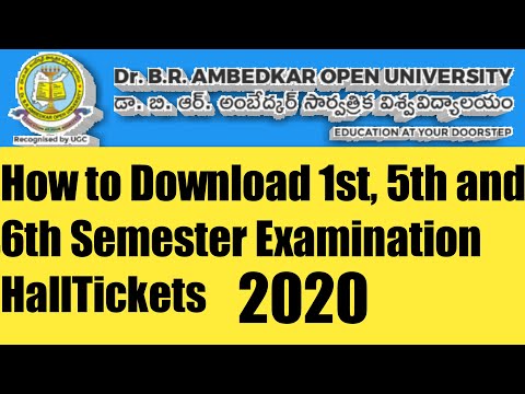 Br అంబేద్కర్ ఓపెన్ యునివర్సిటి   | how to Download BRAOU 1st semester  hallTickets | TELUGU STUDIES