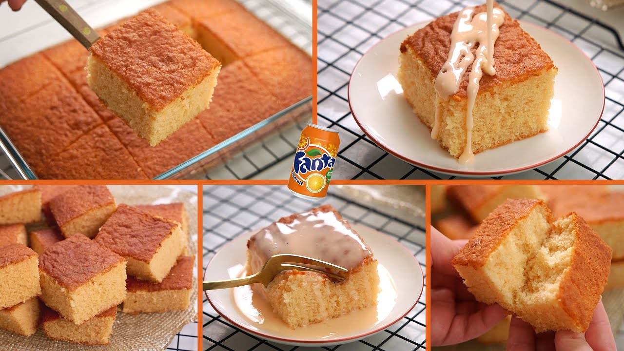 كيكة الفانتا الإسفنجية ❓في الخلاط إقتصادية جدا وسريعة بخفة مش طبيعية 💯