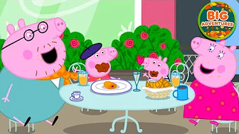 Peppa Pig Travels to PARIS for Breakfast! 🥐 | Peppa & George Chocolate Croissant | Cartoon | 24 Mins